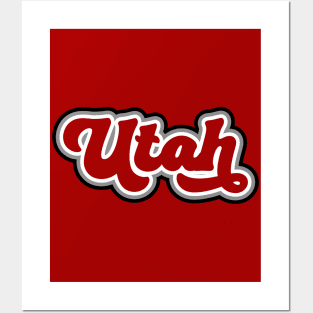 Retro Utah Script Posters and Art